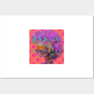 Black is Beautiful (Multicolored on Coral) Posters and Art